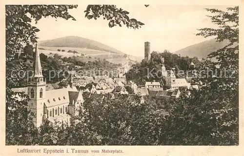 AK / Ansichtskarte Eppstein_Taunus Kirche Panorama vom Malerplatz Eppstein_Taunus