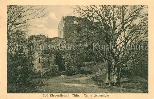 AK / Ansichtskarte Liebenstein_Bad Ruine Burg Liebenstein_Bad