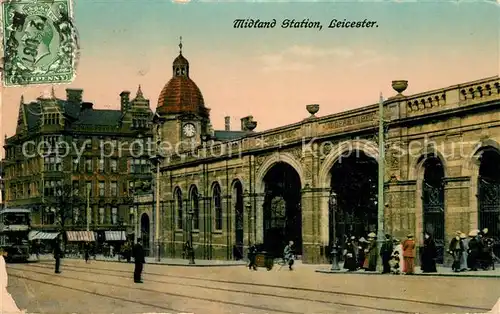 AK / Ansichtskarte Leicester_United_Kingdom Midland Station Leicester_United_Kingdom