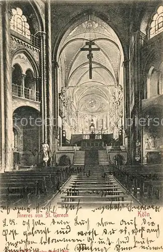 AK / Ansichtskarte Koeln_Rhein Sankt Gereon Altarraum Koeln_Rhein