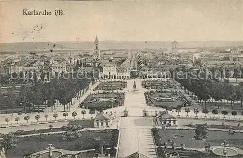 AK / Ansichtskarte Karlsruhe_Baden Panorama Schlosspark Karlsruhe_Baden