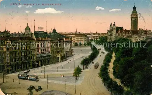 AK / Ansichtskarte Leipzig Rossplatz Neues Rathaus Leipzig