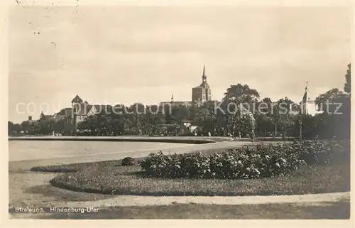 AK / Ansichtskarte Stralsund_Mecklenburg_Vorpommern Hindenburg Ufer Stralsund_Mecklenburg