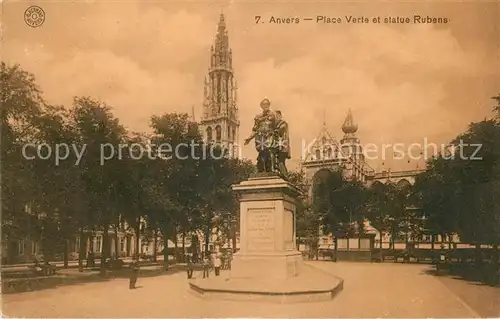 AK / Ansichtskarte Anvers_Antwerpen Place Verla Statue Rubens Anvers Antwerpen