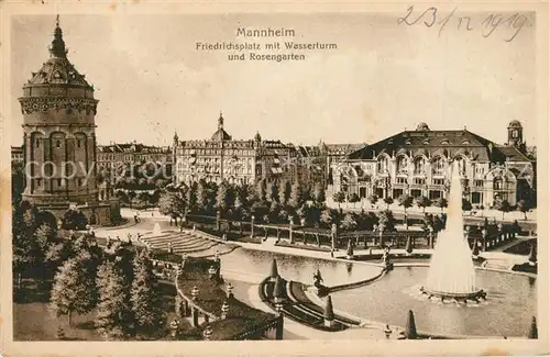 AK / Ansichtskarte Mannheim Friedrichsplatz Wasserturm Rosengarten Mannheim