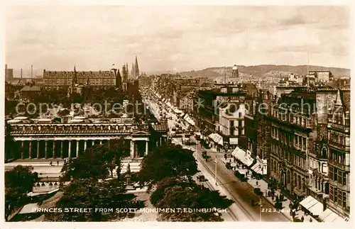 AK / Ansichtskarte Edinburgh Princes Street from Scott Monument Edinburgh