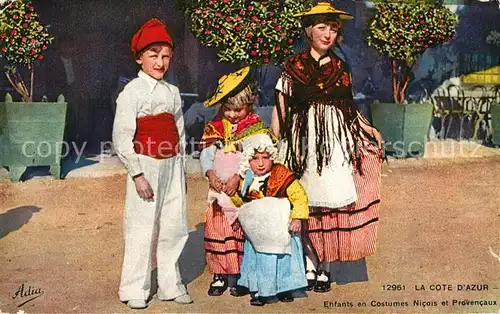 AK / Ansichtskarte Nice_Alpes_Maritimes Enfants Costumes Nicois Provencaux Nice_Alpes_Maritimes