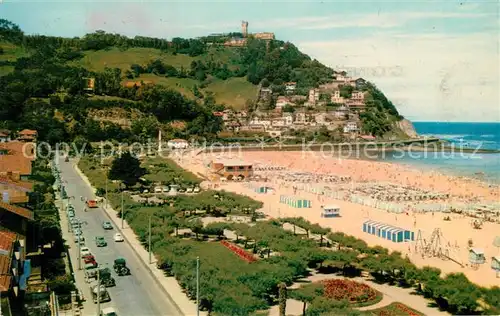 AK / Ansichtskarte San_Sebastian_Guipuzcoa Strand Mont Igueldo San_Sebastian_Guipuzcoa
