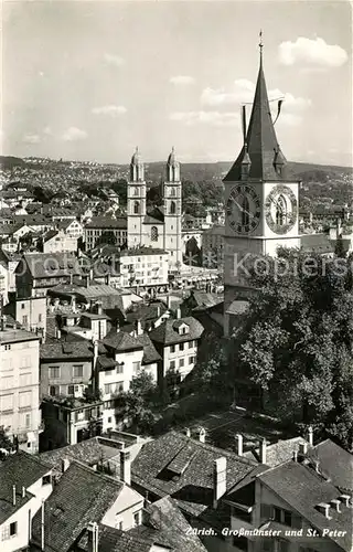 AK / Ansichtskarte Zuerich_ZH Grossmuenster Sankt Peter Zuerich_ZH