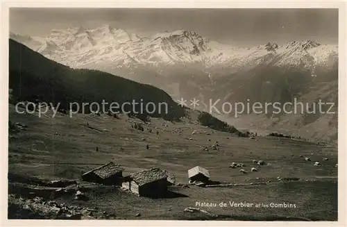 AK / Ansichtskarte Verbier Panorama Combins Verbier