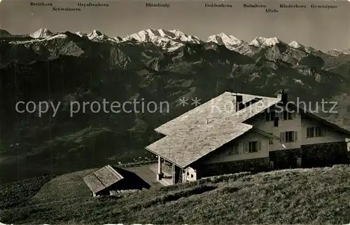 AK / Ansichtskarte Beatenberg Berghaus Niederhorn Panorama Beatenberg