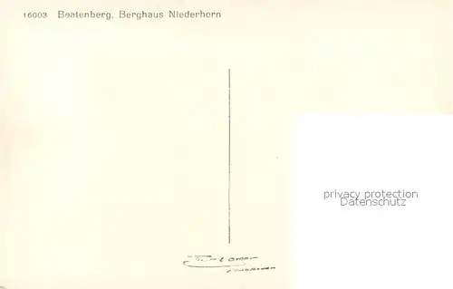 AK / Ansichtskarte Beatenberg Berghaus Niederhorn Panorama Beatenberg