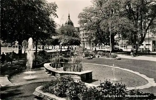 AK / Ansichtskarte Interlaken_BE Hoehnpromenade Brunnen Wasserspiele Interlaken_BE