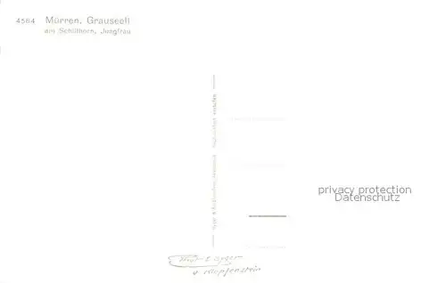 AK / Ansichtskarte Muerren_BE Grauseeli Schilthorn Jungfrau Muerren_BE