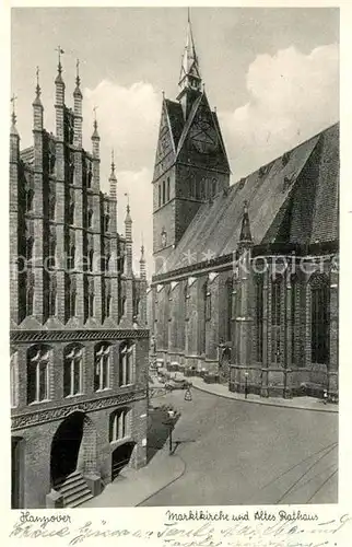 AK / Ansichtskarte Hannover Marktkirche Altes Rathaus Hannover