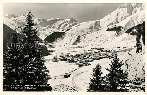 AK / Ansichtskarte Sedrun Winterlandschaft Sedrun