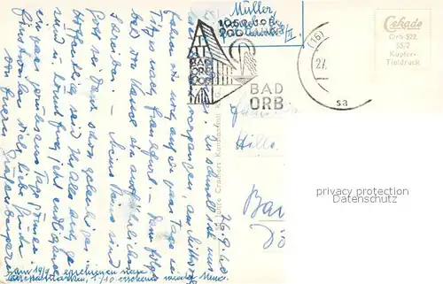 AK / Ansichtskarte Orb_Bad Marktplatz Fachwerk Orb_Bad