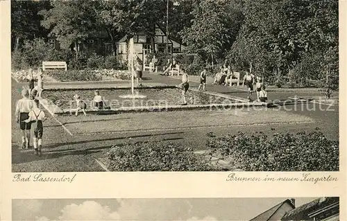 AK / Ansichtskarte Sassendorf_Bad Brunnen Kurgarten Sassendorf_Bad