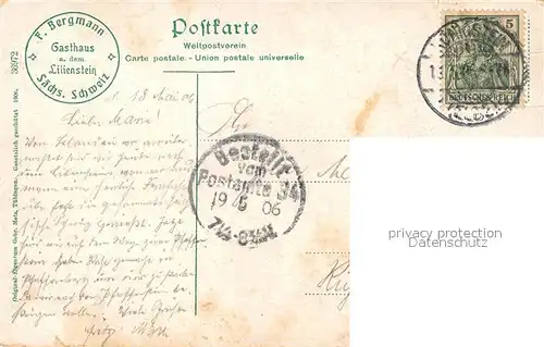 AK / Ansichtskarte Lilienstein Alter Aufstieg Saeule Lilienstein