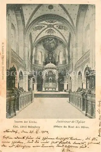 AK / Ansichtskarte Oelenberg_Elsass Cisterzienser Abtei Alterraum Oelenberg_Elsass