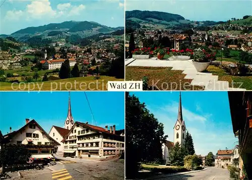 AK / Ansichtskarte Wald_ZH Panorama Ortsansichten Kirche Wald_ZH