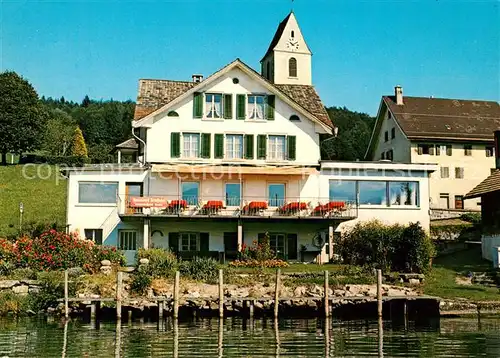 AK / Ansichtskarte Bollingen_See Gaster Restaurant Schiffahrt Oberer Zuerichsee Bollingen_See Gaster