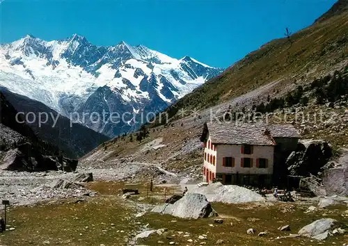 AK / Ansichtskarte Almagell_VS Almagelleralp Hotel mit Mischabelgruppe Almagell VS