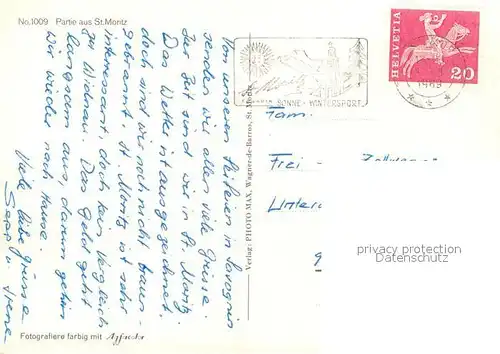 AK / Ansichtskarte St_Moritz_GR Ortspartie St_Moritz_GR