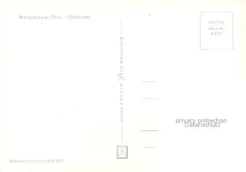 AK / Ansichtskarte Waltershausen_Gotha Nikolaustor Waltershausen Gotha