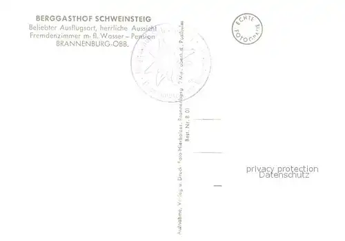 AK / Ansichtskarte Brannenburg Berggasthof Schweinsteig Brannenburg