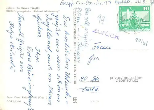 AK / Ansichtskarte Joessnitz FDGB Erholungsheim Richard Mildenstrey Joessnitz