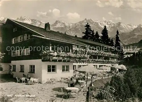 AK / Ansichtskarte Sonthofen_Oberallgaeu Allgaeuer Berghof mit Alpe Eck Sonthofen Oberallgaeu
