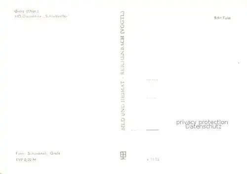 AK / Ansichtskarte Greiz_Thueringen HO Gaststaette Schlosskeller Greiz Thueringen