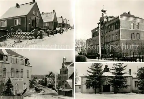 AK / Ansichtskarte Weissig_Freital Eigenheime Hauptstr Willi Heim Oberschule Kulturhaus Turnhalle Weissig Freital