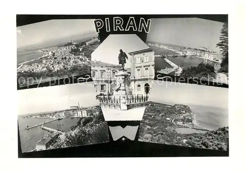 AK / Ansichtskarte Piran Teilansichten Denkmal Panorama Piran
