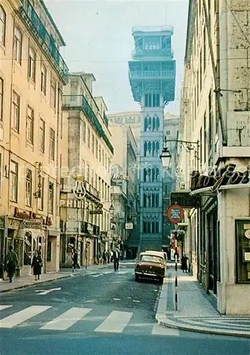 AK / Ansichtskarte Lissabon Zentrum Aufzug von Eiffel Lissabon