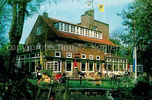 AK / Ansichtskarte Bergen_Nordholland Hotel Restaurant Hertenkamp Terrasse Bergen_Nordholland