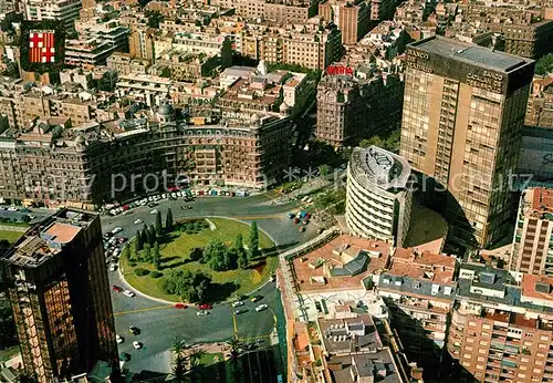 AK / Ansichtskarte Barcelona_Cataluna Plaza Calvo Sotela Fliegeraufnahme Barcelona Cataluna
