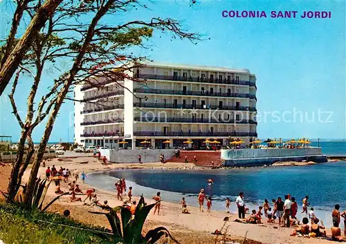 AK / Ansichtskarte Colonia_de_San_Jordi Hotel Marques del Palmer Detalle playa Colonia_de_San_Jordi