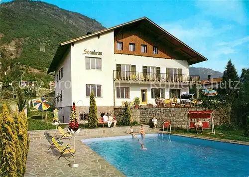 AK / Ansichtskarte Gargazon_Gargazzone Pension Garni Sonnheim Swimmingpool Gargazon Gargazzone