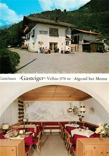 AK / Ansichtskarte Vellau Gasthaus Gasteiger Gaststube Vellau