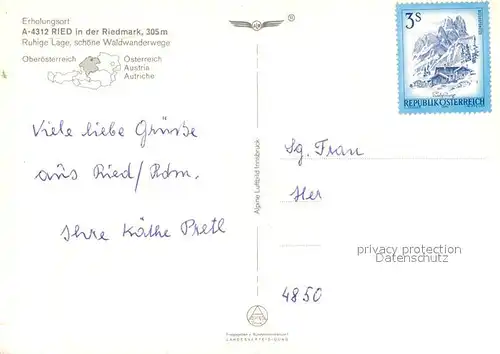 AK / Ansichtskarte Ried_Riedmark Fliegeraufnahme Ried Riedmark
