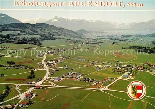 AK / Ansichtskarte Eugendorf Fliegeraufnahme mit Gaisberg und Untersberg Eugendorf