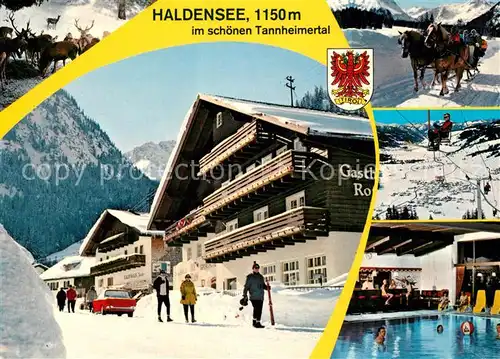 AK / Ansichtskarte Haldensee mit Sporthotel Rot Flueh Haldensee