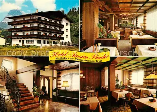 AK / Ansichtskarte Kirchdorf_Tirol Hotel Pension Binder Gastraeume Treppe Kirchdorf Tirol