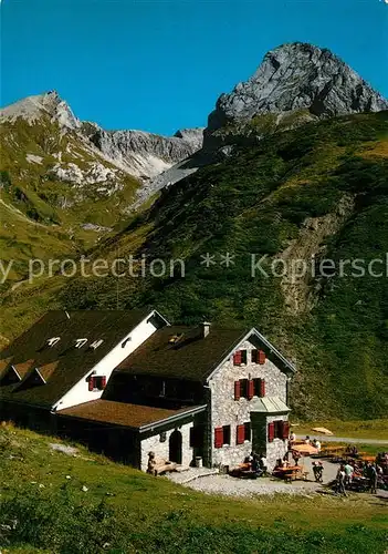 AK / Ansichtskarte Lech_Vorarlberg Ravensburger Huette mit Roggalspitze Lech Vorarlberg