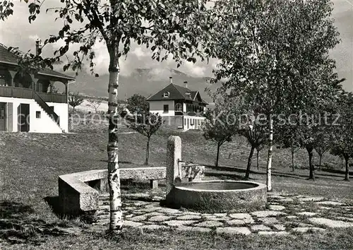 AK / Ansichtskarte Vaumarcus Camp de Vaumarcus Brunnen Vaumarcus