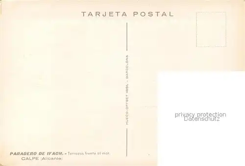 AK / Ansichtskarte Calpe Paradero de Ifach Terrazzas Calpe