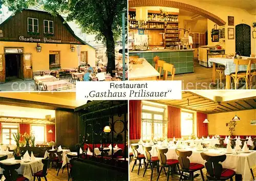 AK / Ansichtskarte Wien Restaurant Gasthaus Prilisauer Gast und Speiseraum Theke Wien