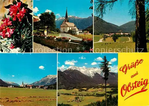 AK / Ansichtskarte Obsteig_Tirol Strassenbild Simmering Mieminger Kette Lechtaler Alpen Obsteig_Tirol